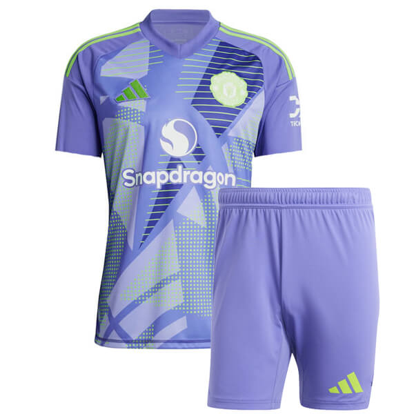 Manchester United Home Goalkeeper Kids Football Kit 24 25