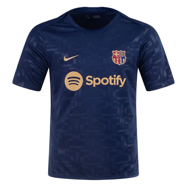 Barcelona Pre Match Training Top - Navy