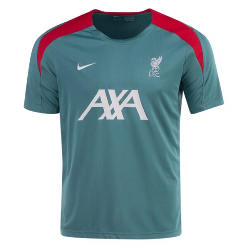 Liverpool Pre Match Training Football Shirt - Teal Red