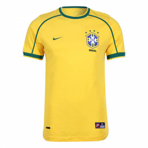 Retro Brazil Home Football Shirt 1998