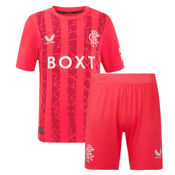 Rangers Away Goalkeeper Kids Football Kit 24 25