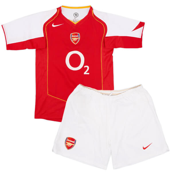 Retro Arsenal Home Kids Football Kit 2004 05